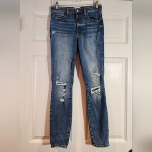 Universal Thread High Rise Distressed Skinny Jeans With Stretch Size 8